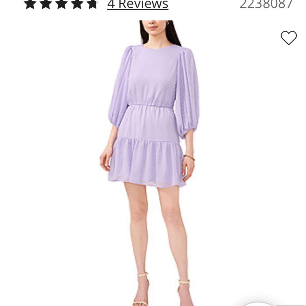 COPY - Sam And Jess 3/4 Sleeve Dots Fit + Flare Dress